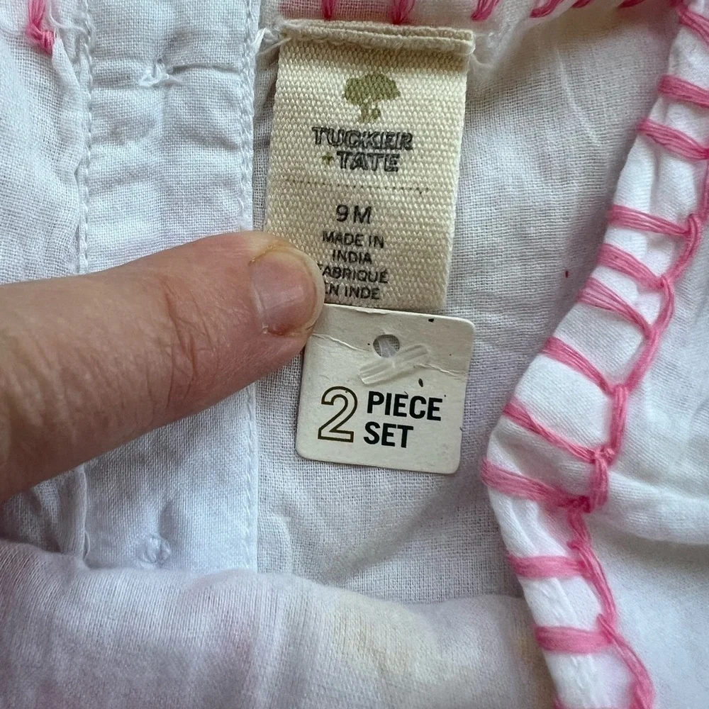 NEW Tucker+Tate Embroidered White Top & Bloomers, sz 9M